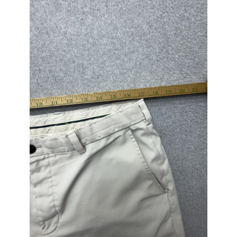 Brooks Brothers St Andrews Links Shorts Mens 36 Beige Golf Chino 9 Inseam Casual